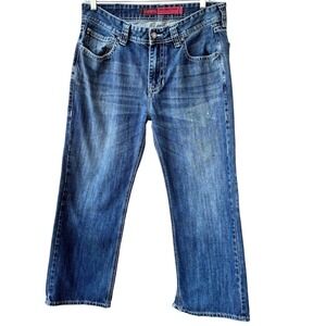 Rock & Roll Denim Double Barrel Straight Jeans Men's 36×30 Western Medium Wash